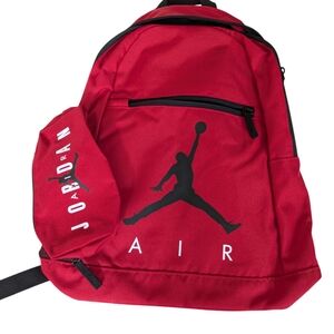 Nike Air Jordan Backpack Red‎ Jumpman NWT W Pencil Case And Bottle Holder